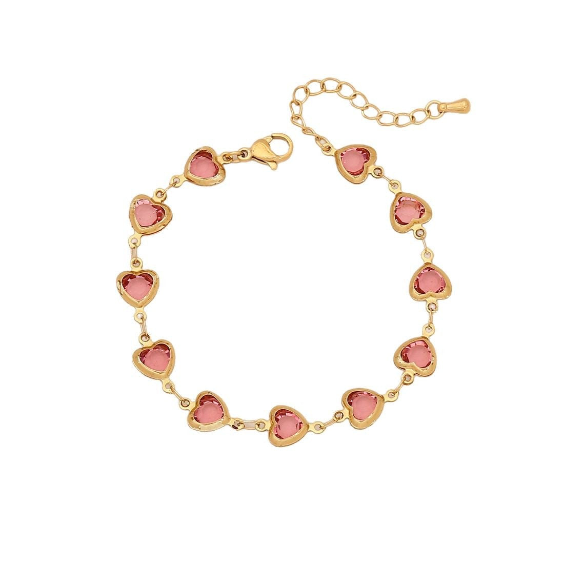 Colourful Heart Stainless Steel Bracelet