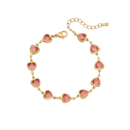 Colourful Heart Stainless Steel Bracelet