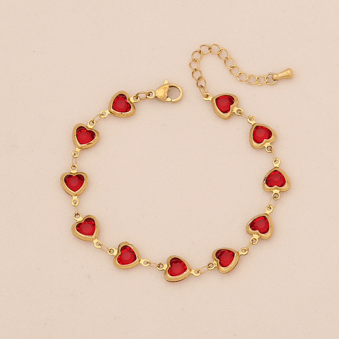 Colourful Heart Stainless Steel Bracelet