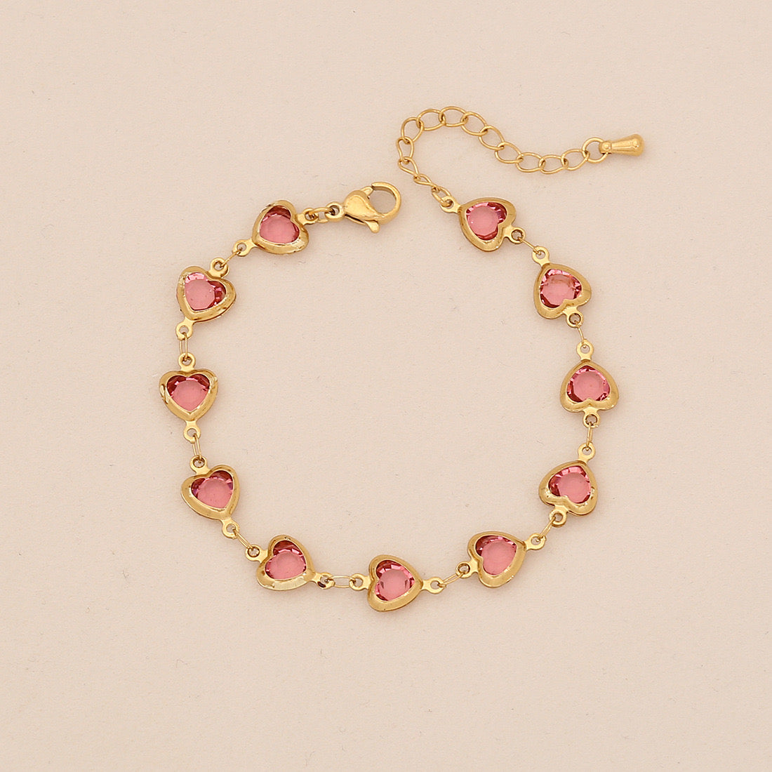 Colourful Heart Stainless Steel Bracelet