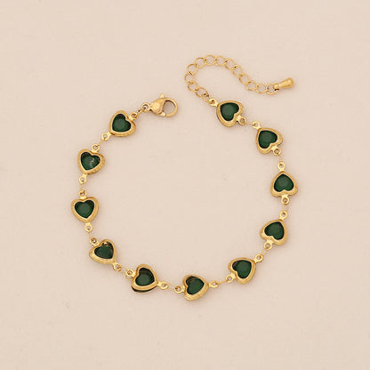 Colourful Heart Stainless Steel Bracelet