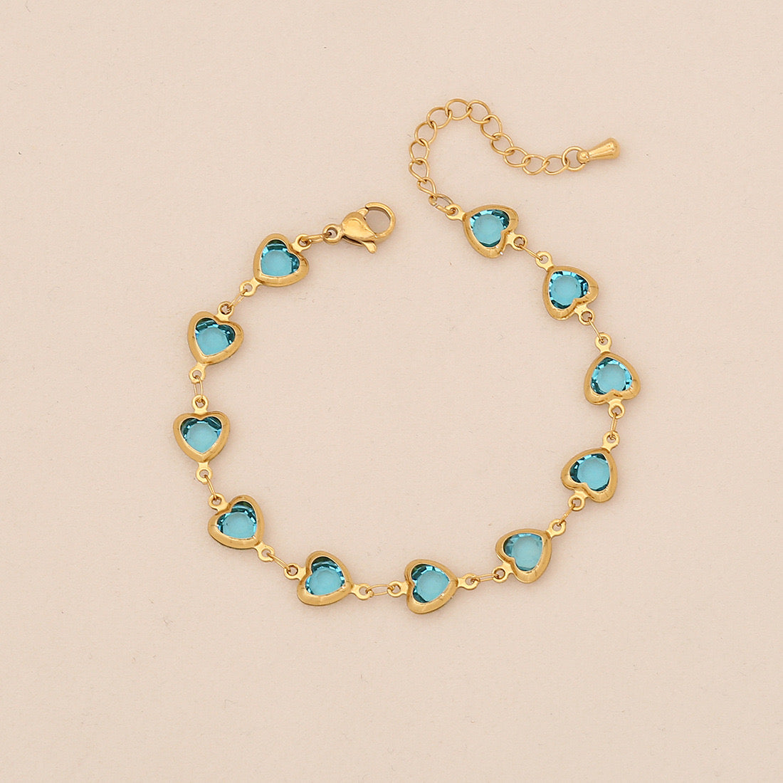 Colourful Heart Stainless Steel Bracelet