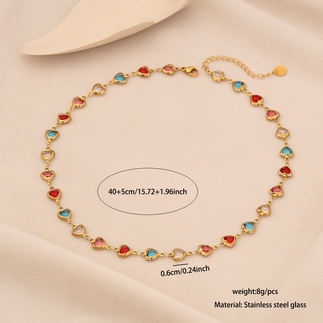 Heart Pendant Stainless Steel Necklace