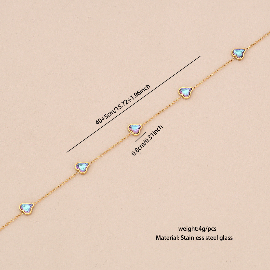 Heart & Butterfly Stainless Steel Pendant Necklace