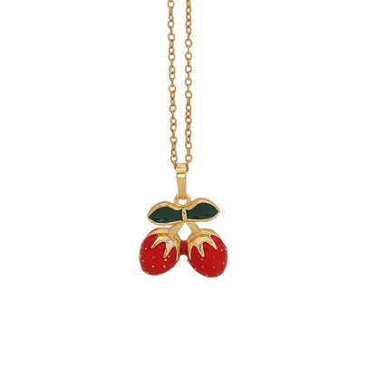 Fruit, Lips & Chilli Stainless Steel Pendant Necklace
