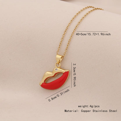 Fruit, Lips & Chilli Stainless Steel Pendant Necklace