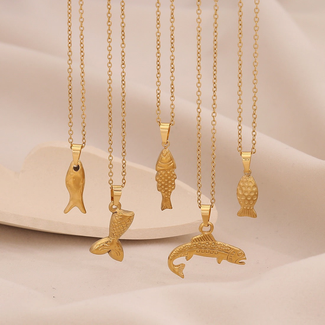 Unique Fish Stainless Steel Pendant Necklace