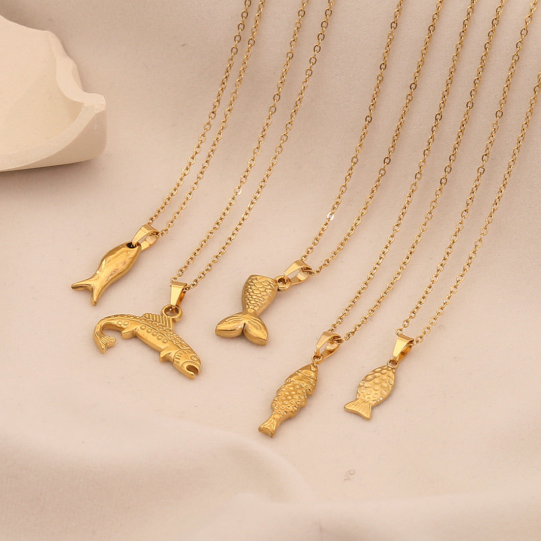 Unique Fish Stainless Steel Pendant Necklace