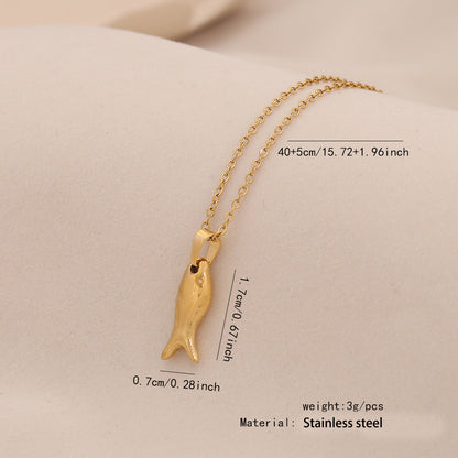 Unique Fish Stainless Steel Pendant Necklace