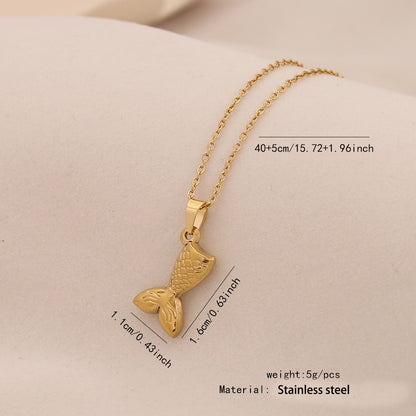 Unique Fish Stainless Steel Pendant Necklace