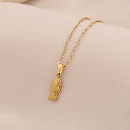 Unique Fish Stainless Steel Pendant Necklace