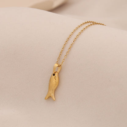 Unique Fish Stainless Steel Pendant Necklace