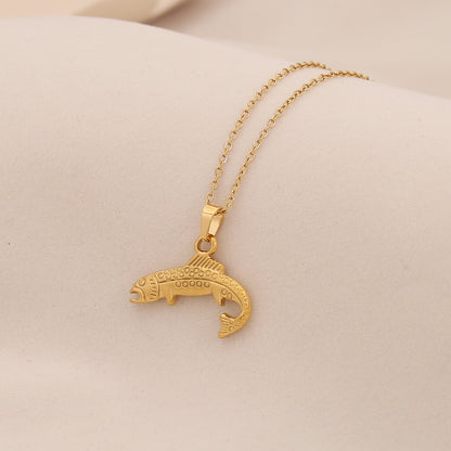 Unique Fish Stainless Steel Pendant Necklace