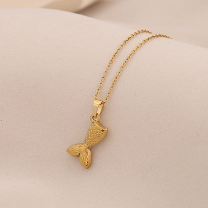 Unique Fish Stainless Steel Pendant Necklace