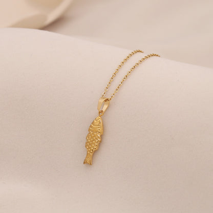 Unique Fish Stainless Steel Pendant Necklace