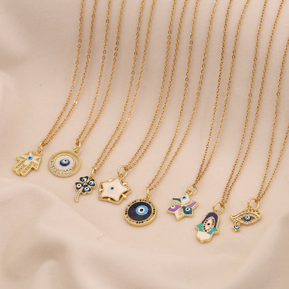 Evil Eye Stainless Steel Necklace