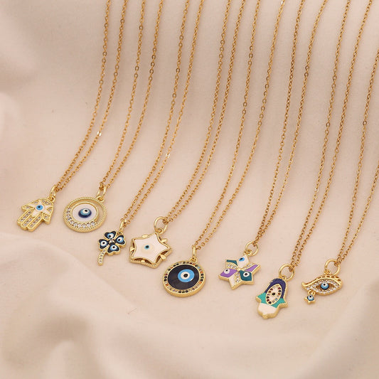 Evil Eye Stainless Steel Necklace