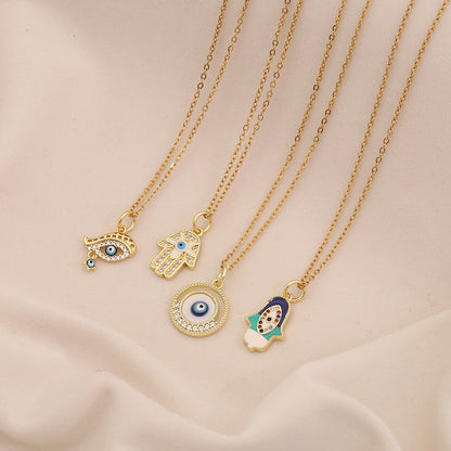 Evil Eye Stainless Steel Necklace