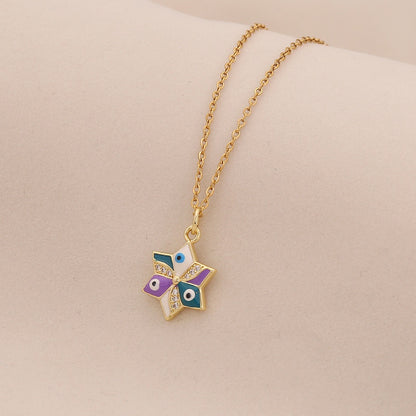 Evil Eye Stainless Steel Necklace