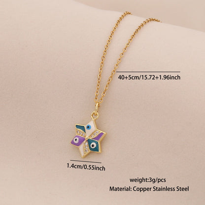 Evil Eye Stainless Steel Necklace