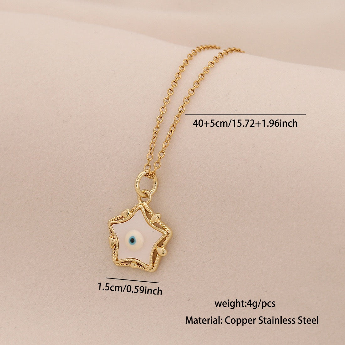 Evil Eye Stainless Steel Necklace