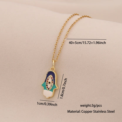 Evil Eye Stainless Steel Necklace