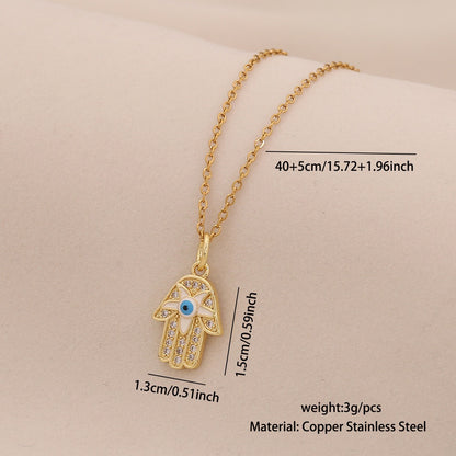 Evil Eye Stainless Steel Necklace