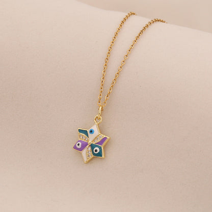 Evil Eye Stainless Steel Necklace