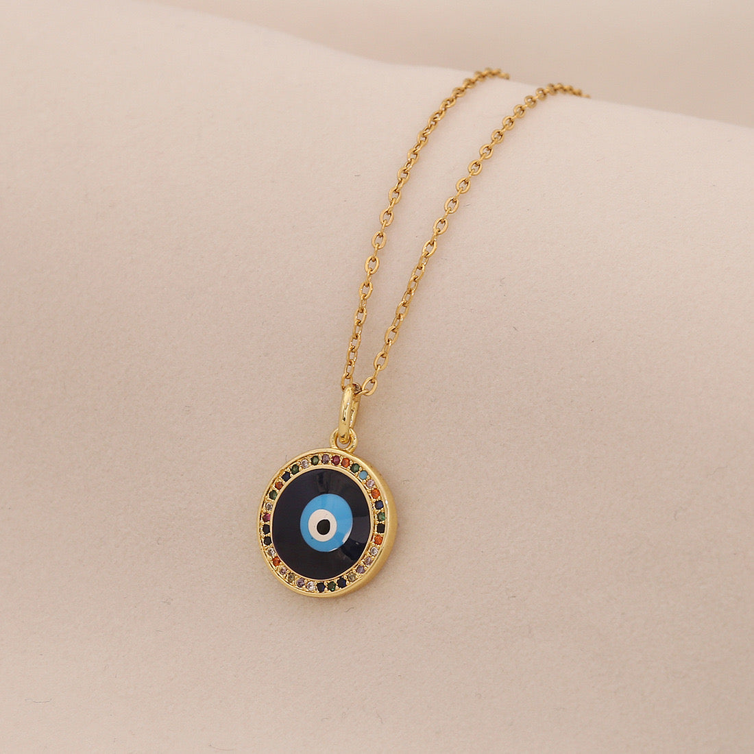 Evil Eye Stainless Steel Necklace