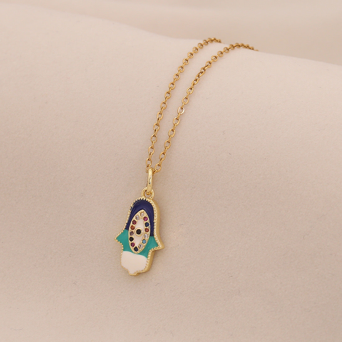 Evil Eye Stainless Steel Necklace