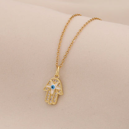 Evil Eye Stainless Steel Necklace