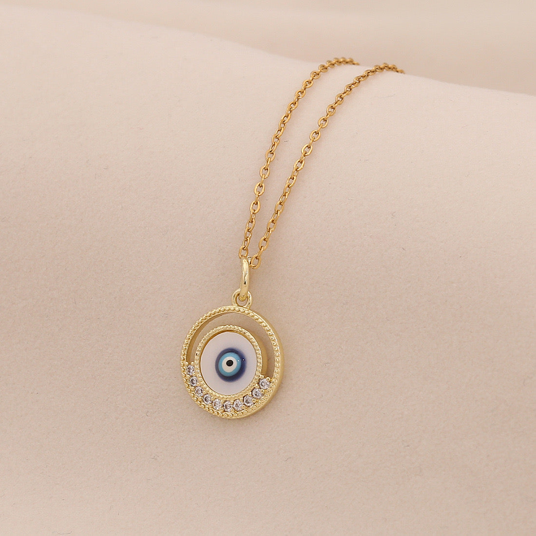 Evil Eye Stainless Steel Necklace