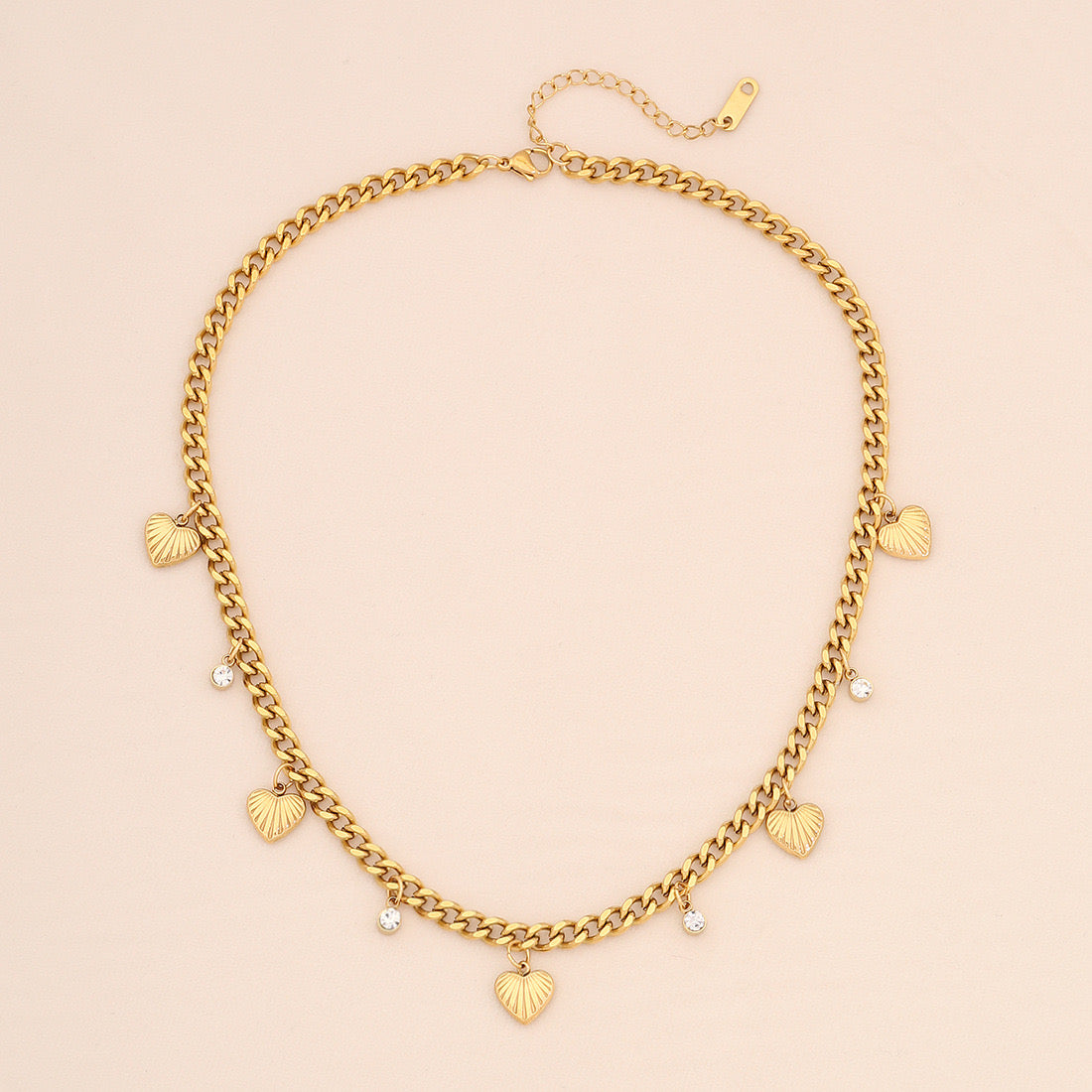 Eight-Pointed Star Rhinestone Stainless Steel Necklace