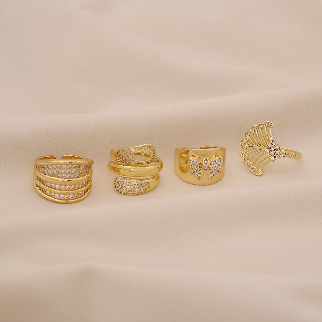 Full Zircon Irregular Geometric Ring