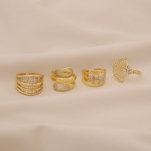 Full Zircon Irregular Geometric Ring