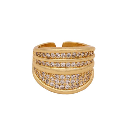 Full Zircon Irregular Geometric Ring