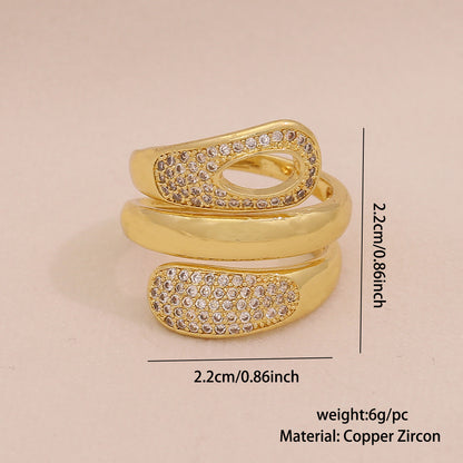 Full Zircon Irregular Geometric Ring