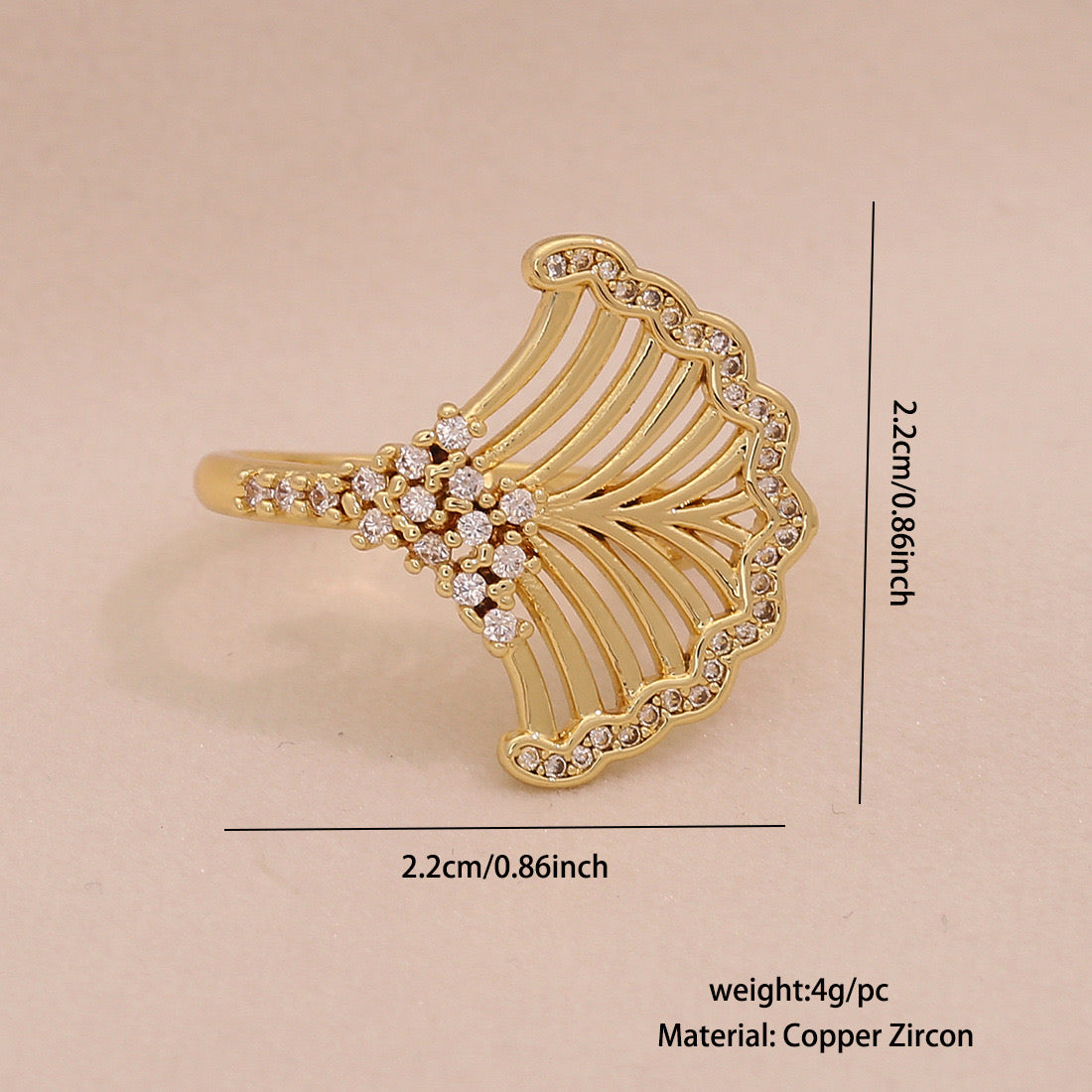 Full Zircon Irregular Geometric Ring