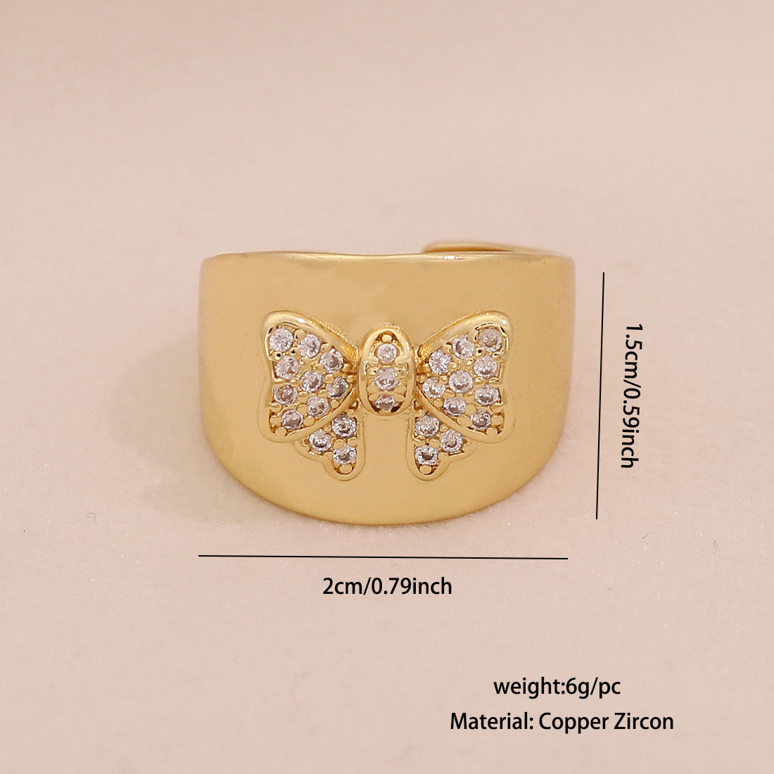 Full Zircon Irregular Geometric Ring