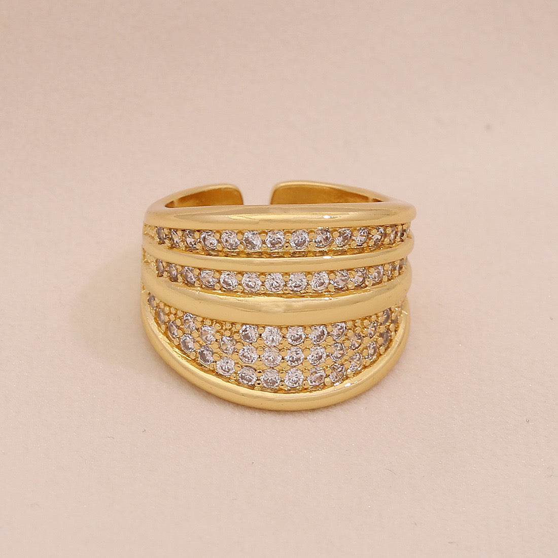 Full Zircon Irregular Geometric Ring