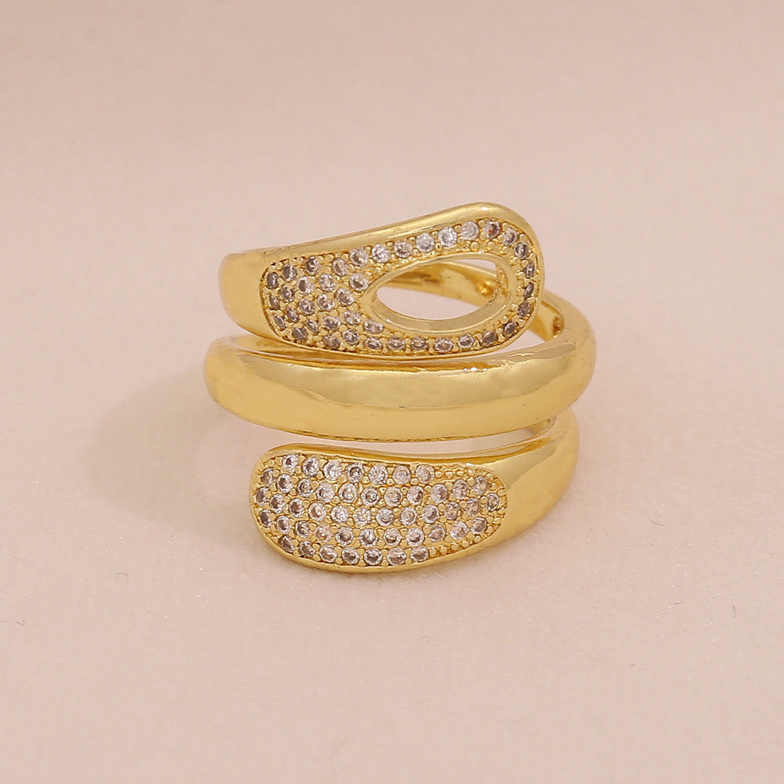 Full Zircon Irregular Geometric Ring