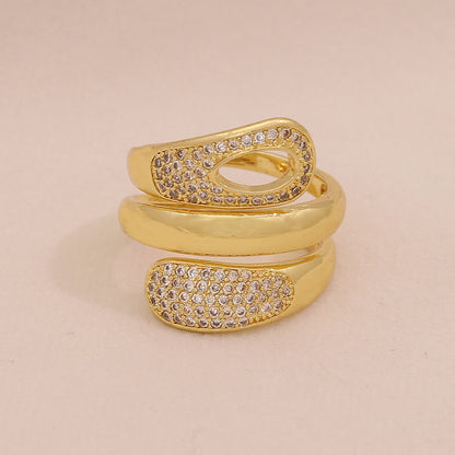 Full Zircon Irregular Geometric Ring