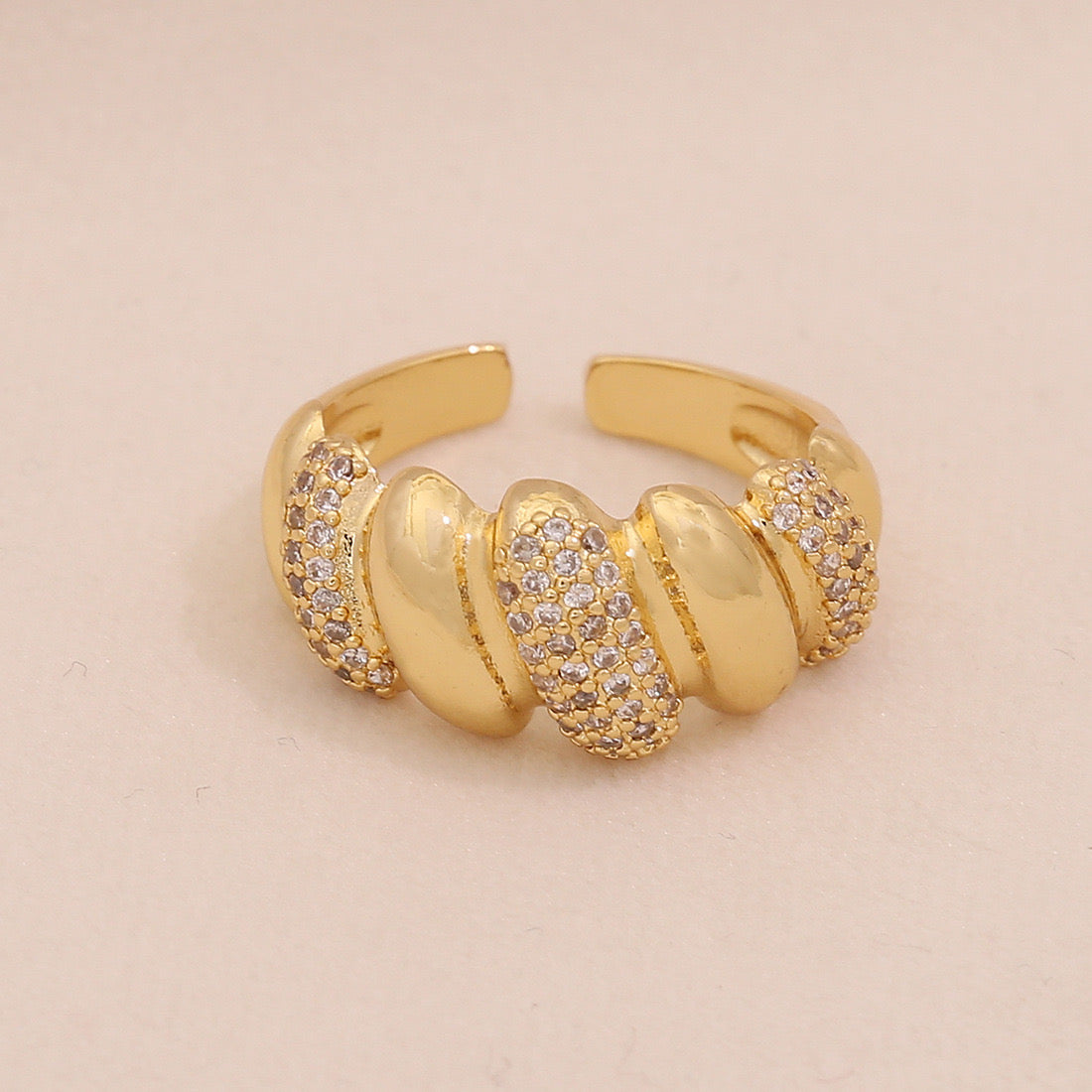 Full Zircon Irregular Geometric Ring