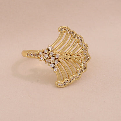 Full Zircon Irregular Geometric Ring