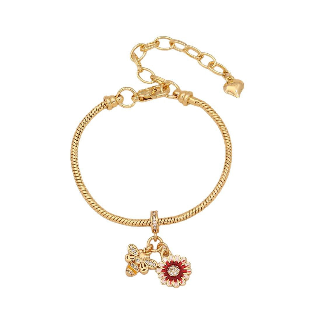 Daisy Heart DIY Charm Bracelet