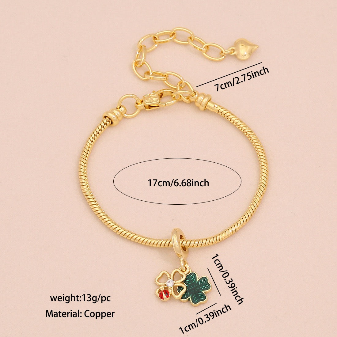 Daisy Heart DIY Charm Bracelet