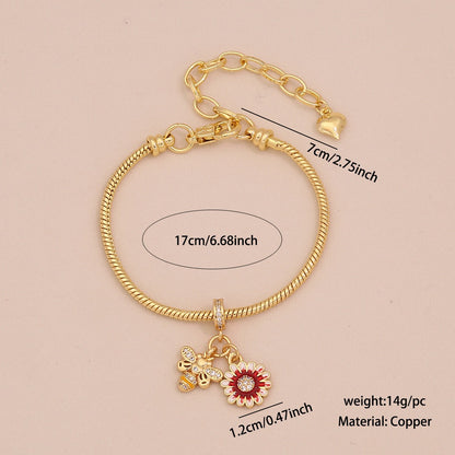 Daisy Heart DIY Charm Bracelet