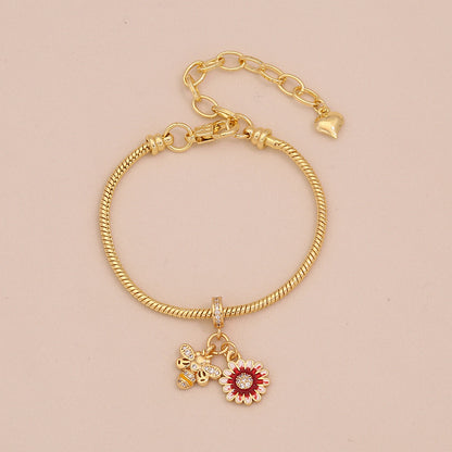 Daisy Heart DIY Charm Bracelet