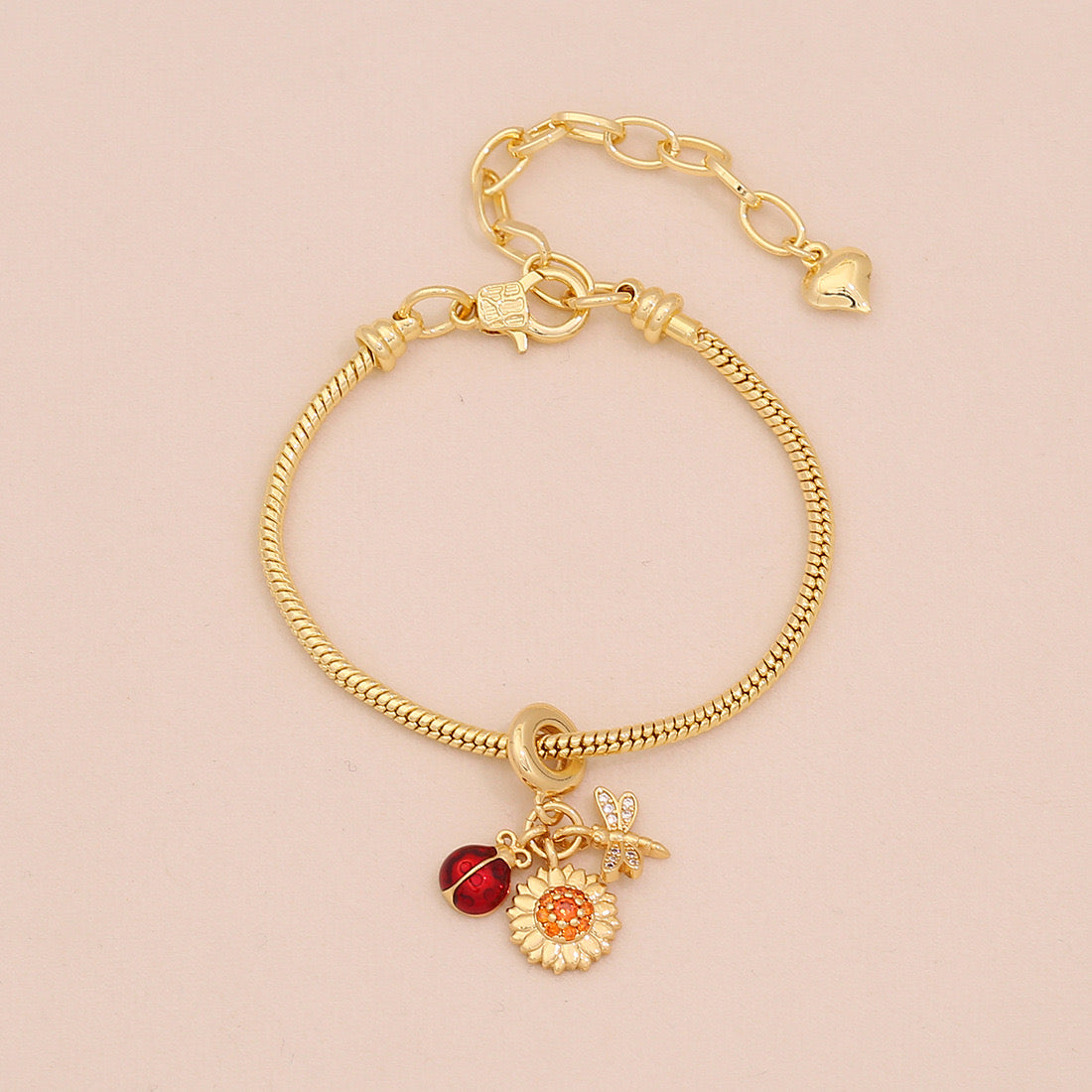 Daisy Heart DIY Charm Bracelet