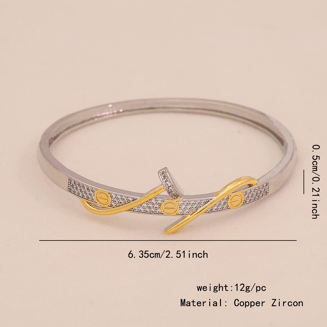 Gold Heart Leopard Snake Cuff Bracelet